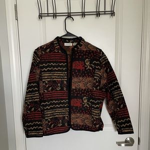 Vintage Collarless Blazer Jacket